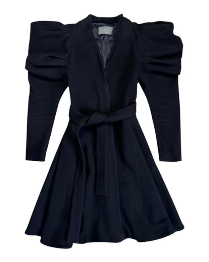 Wool Blend Wrap Coat (S/M)