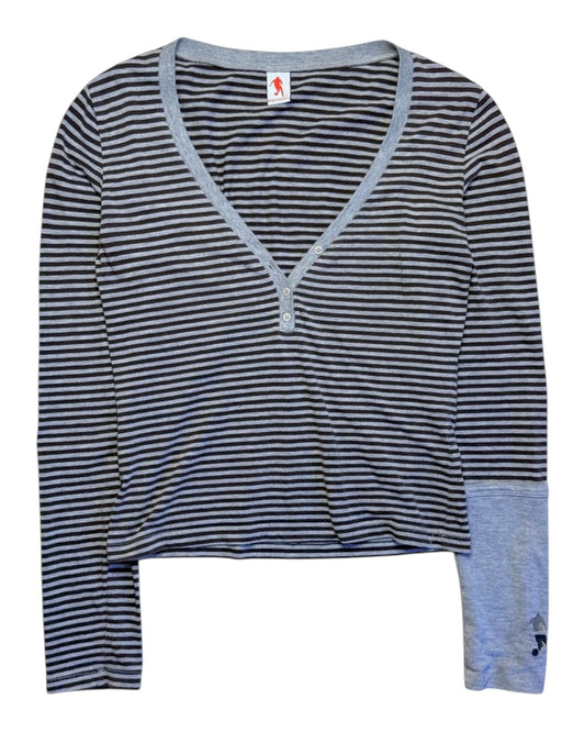 Striped Cotton Long-Sleeve Top (M)