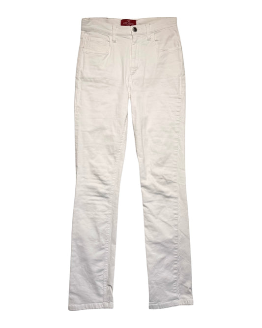 White valentino jeans on a white background
