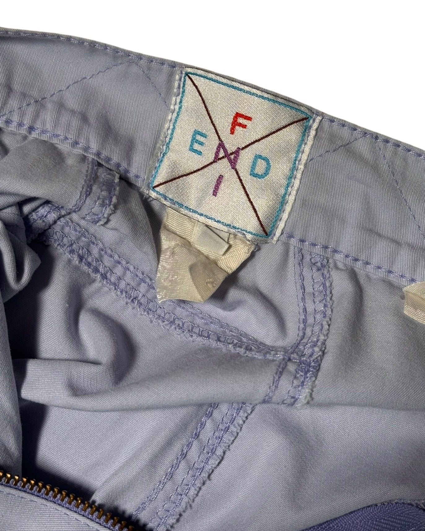 close up vintage fendi label 