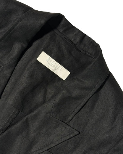 Black jacket with a Marella brand label on a white background