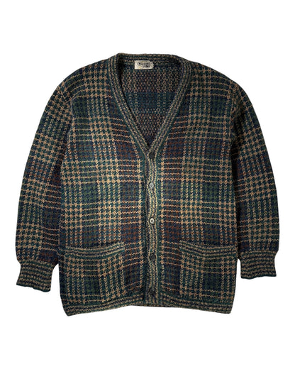 Plaid Knit Cardigan (M)