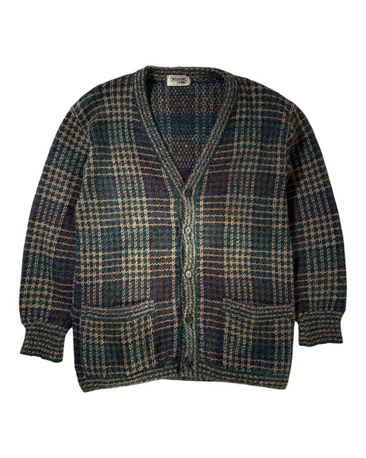 Plaid Knit Cardigan (M)