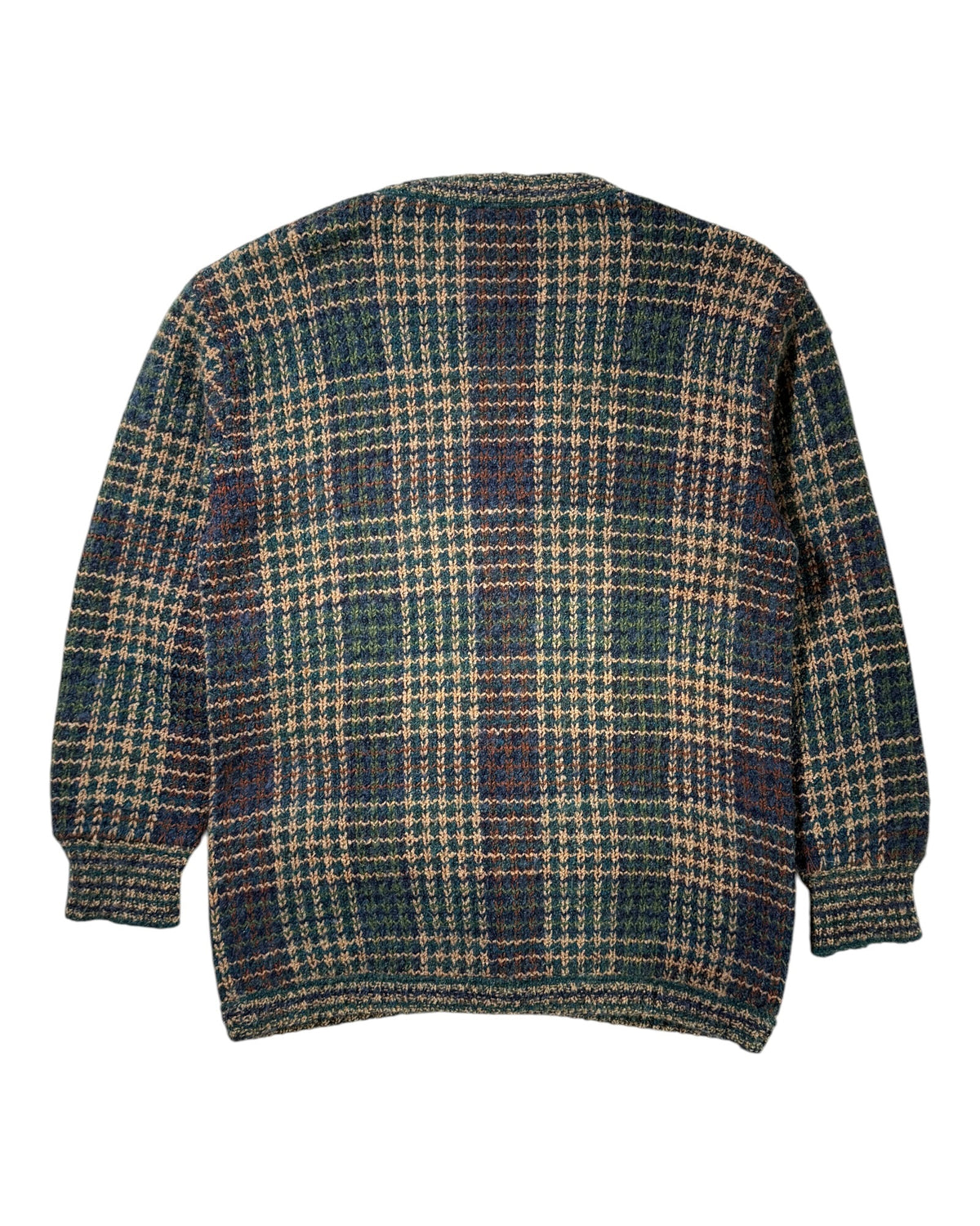 Plaid Knit Cardigan (M)