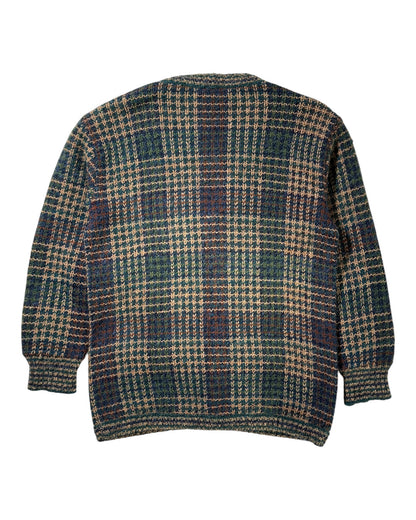 Plaid Knit Cardigan (M)