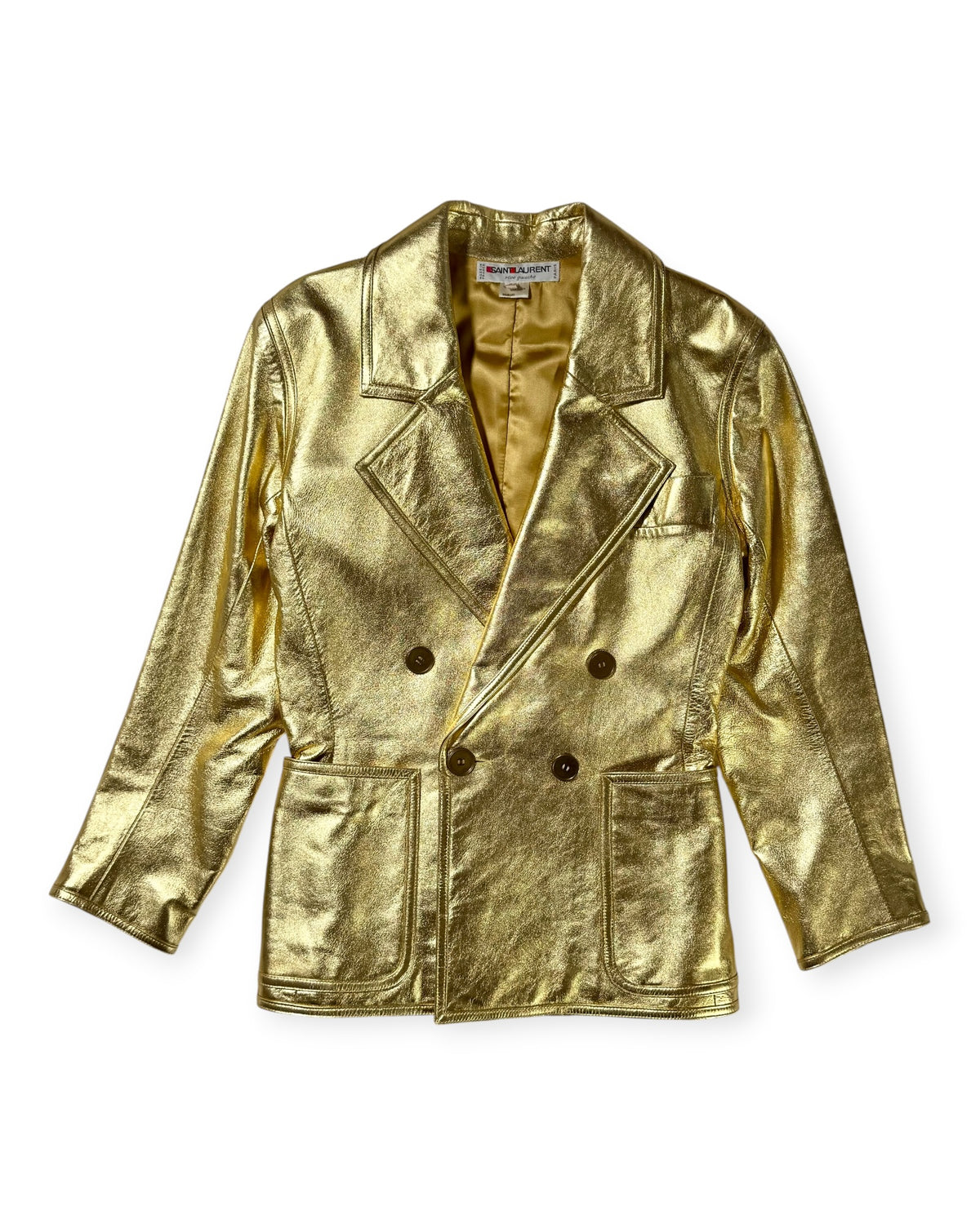 1980s Yves Saint Laurent Gold Leather Jacket