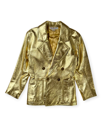 1980s Yves Saint Laurent Gold Leather Jacket