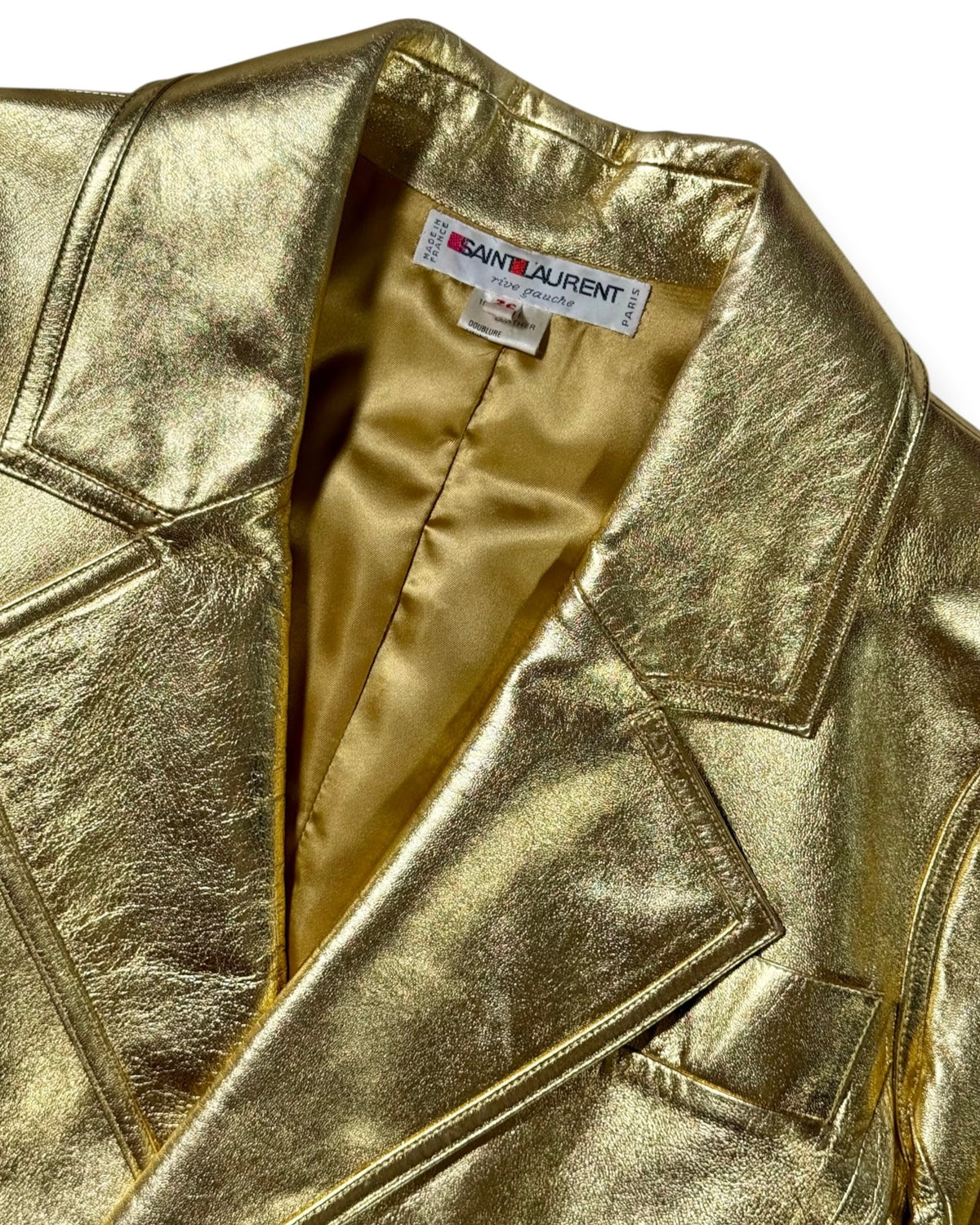 1980s Yves Saint Laurent Gold Leather Jacket