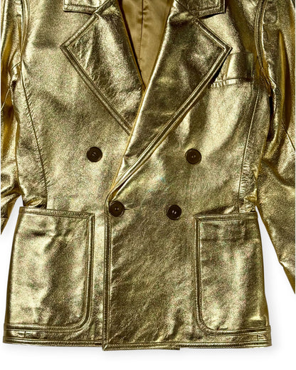 1980s Yves Saint Laurent Gold Leather Jacket