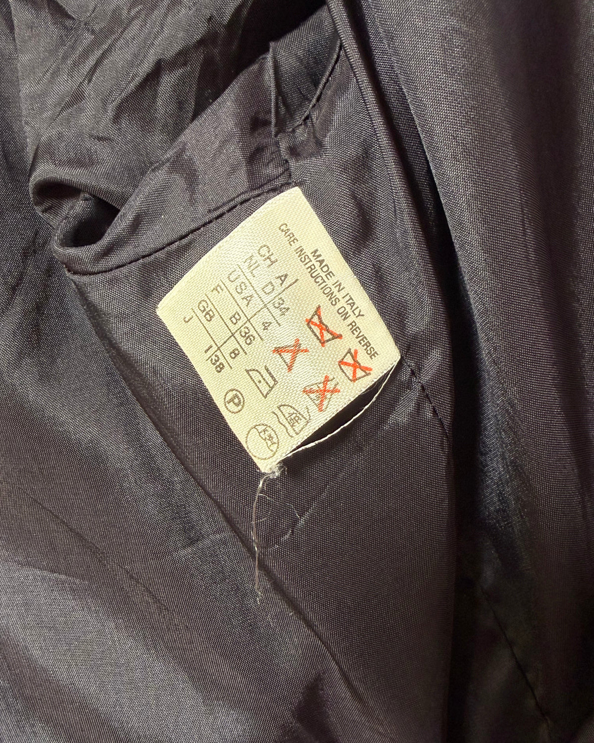Navy Wool Kimono Jacket (XS)