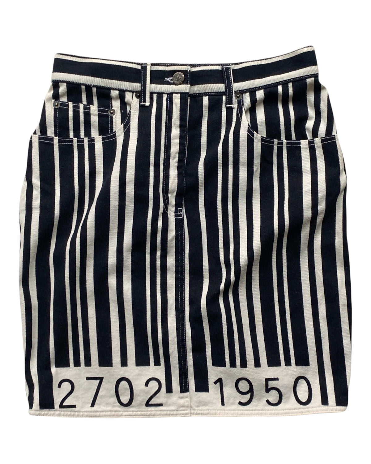 Barcode Denim Skirt (M)