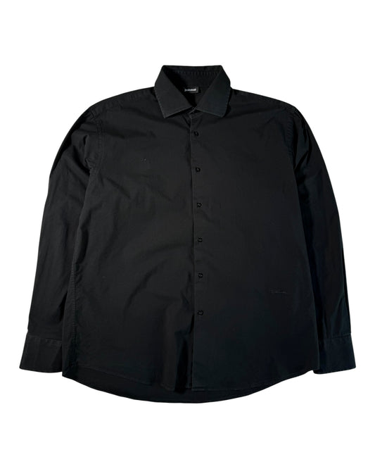 Black Just Cavalli shirt on a white background