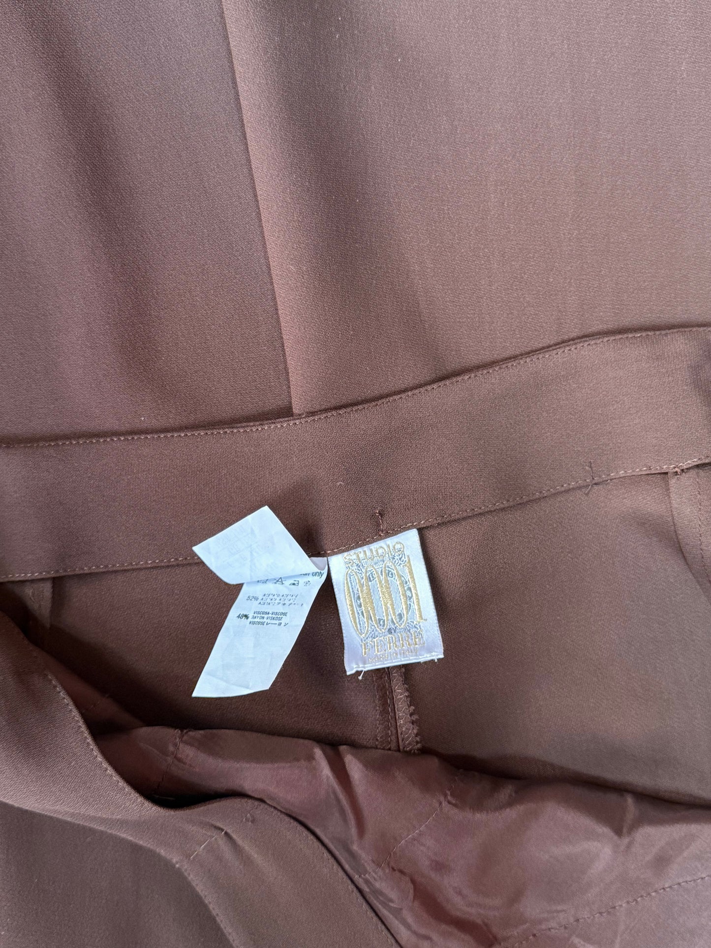 High-Waist Wide-Leg Trousers (M)