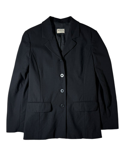 Black Wool Blend Blazer (S)