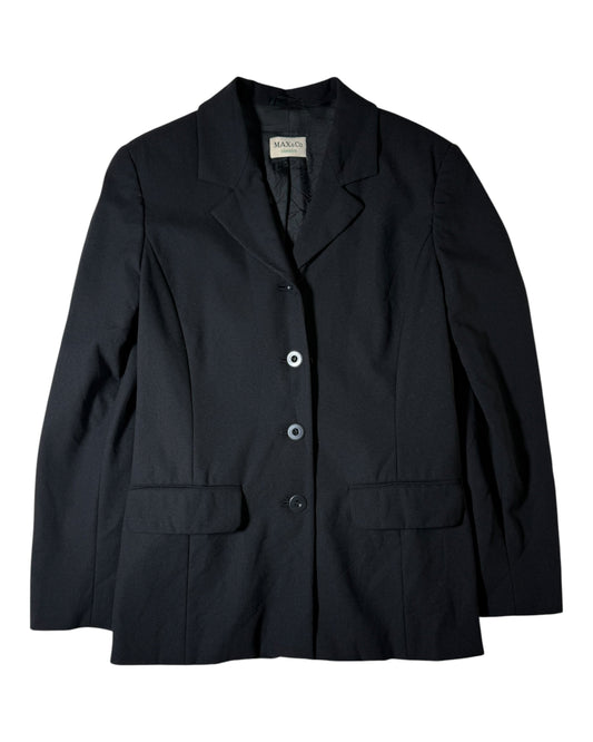 Black Wool Blend Blazer (S)
