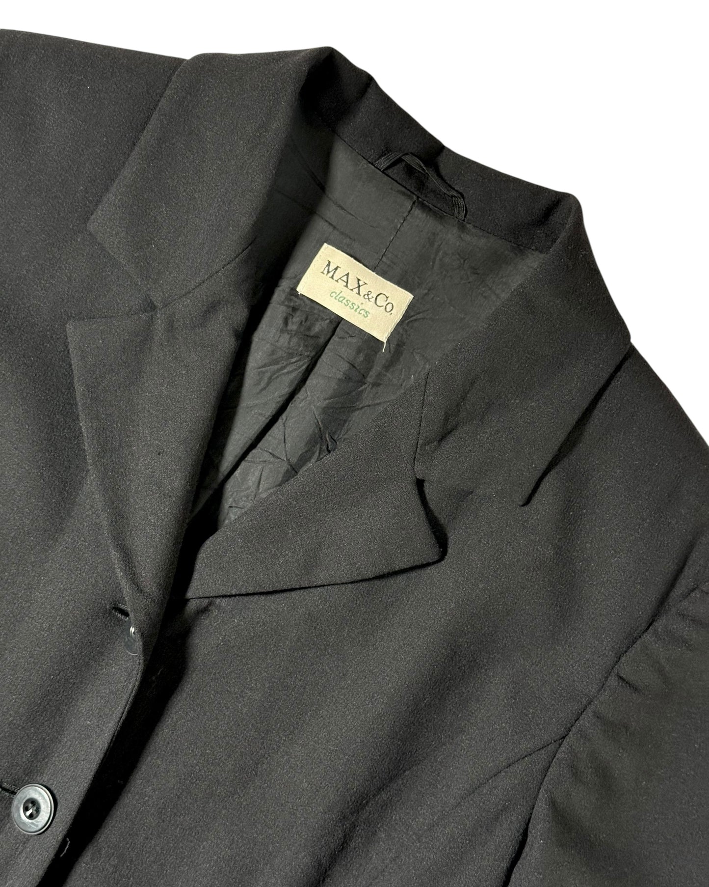 Black Wool Blend Blazer (S)