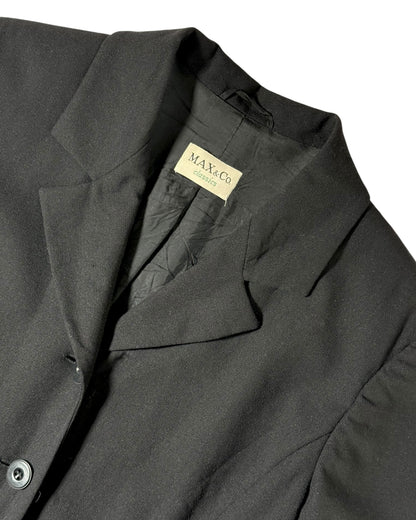 Black Wool Blend Blazer (S)