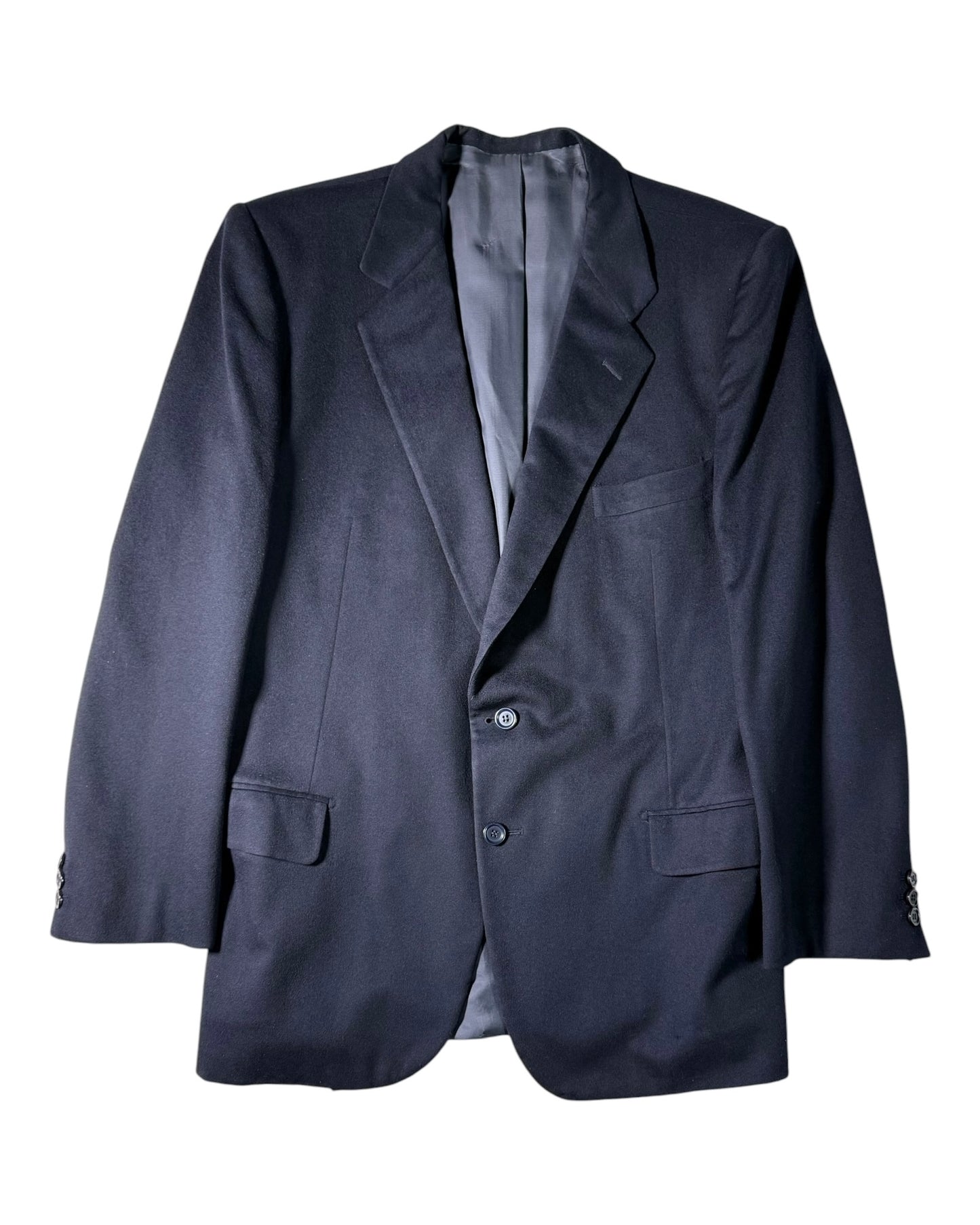 Navy Wool & Cashmere Blazer (M)