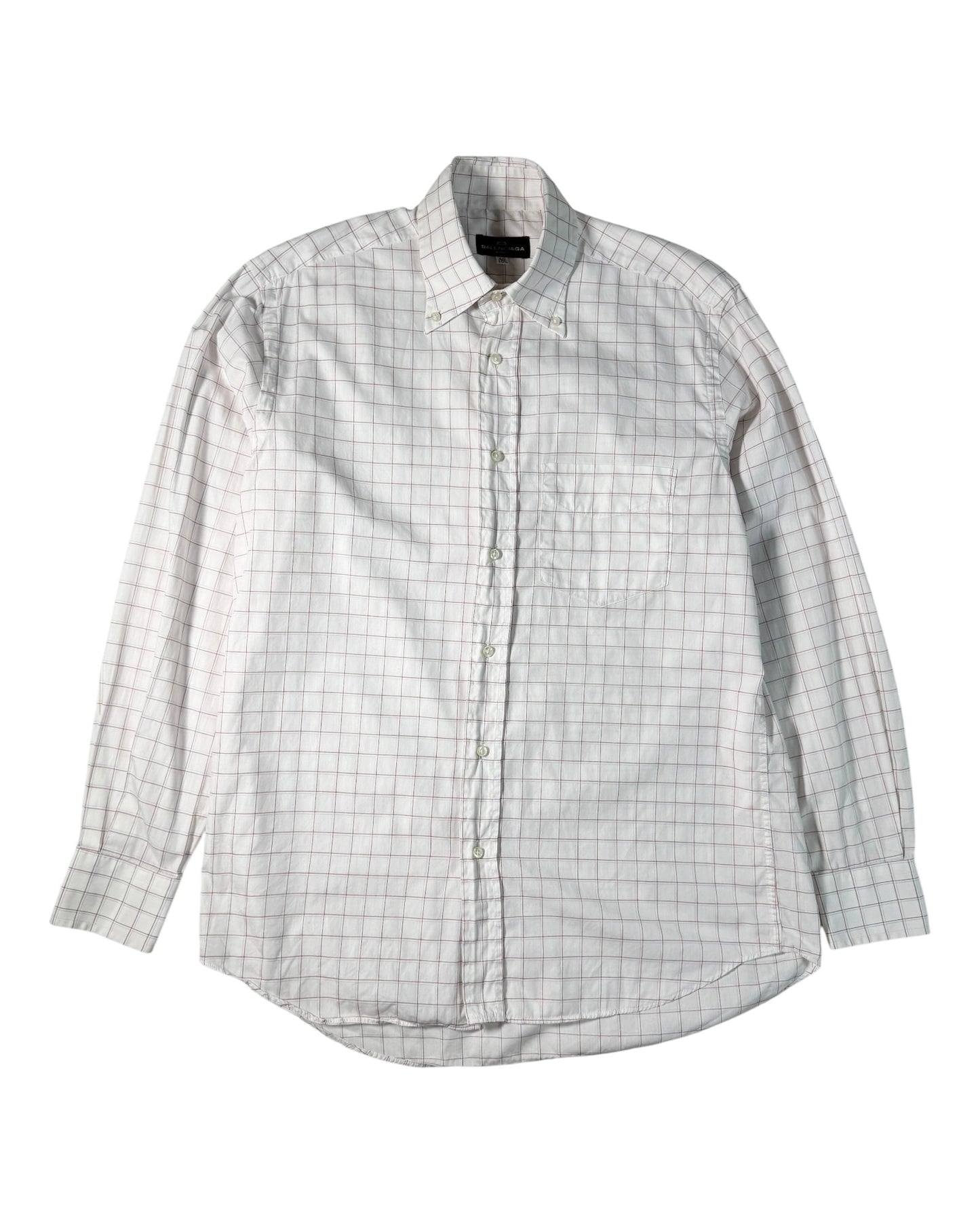 Checkered balenciaga shirt on a white background