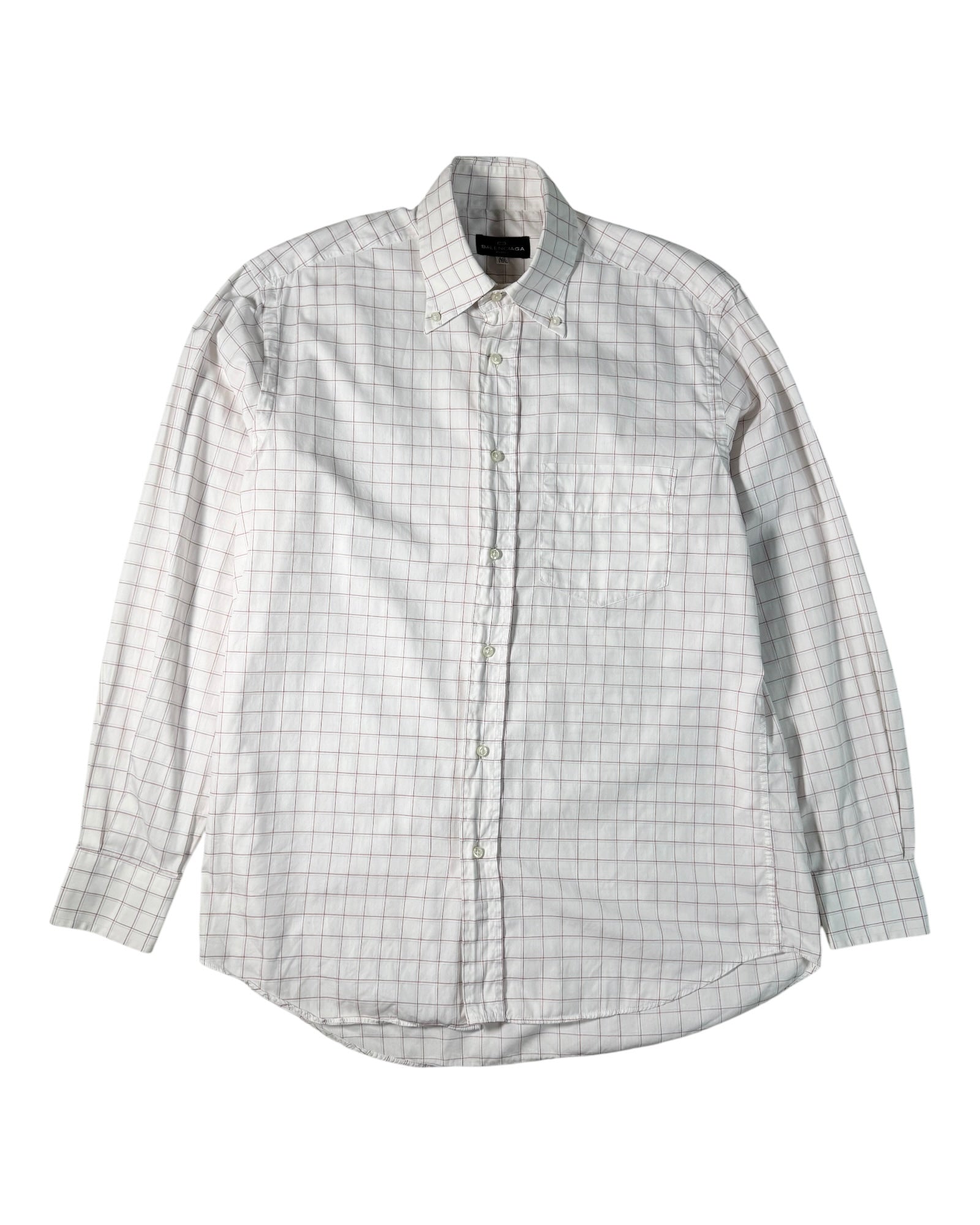 Checkered balenciaga shirt on a white background