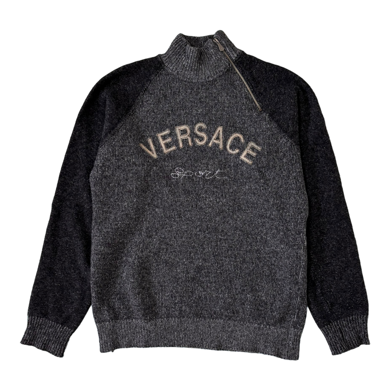 Versace Sport, Wool Mock-neck Sweatshirt (L)