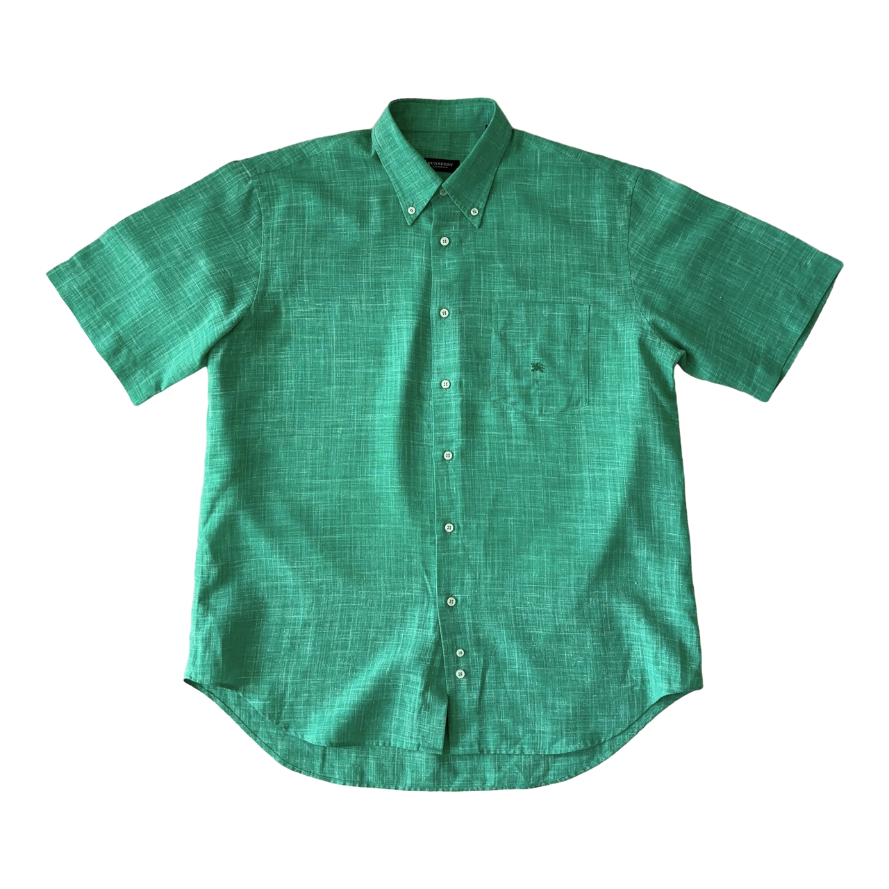 Burberry, Green Short Sleeve Shirt (L)