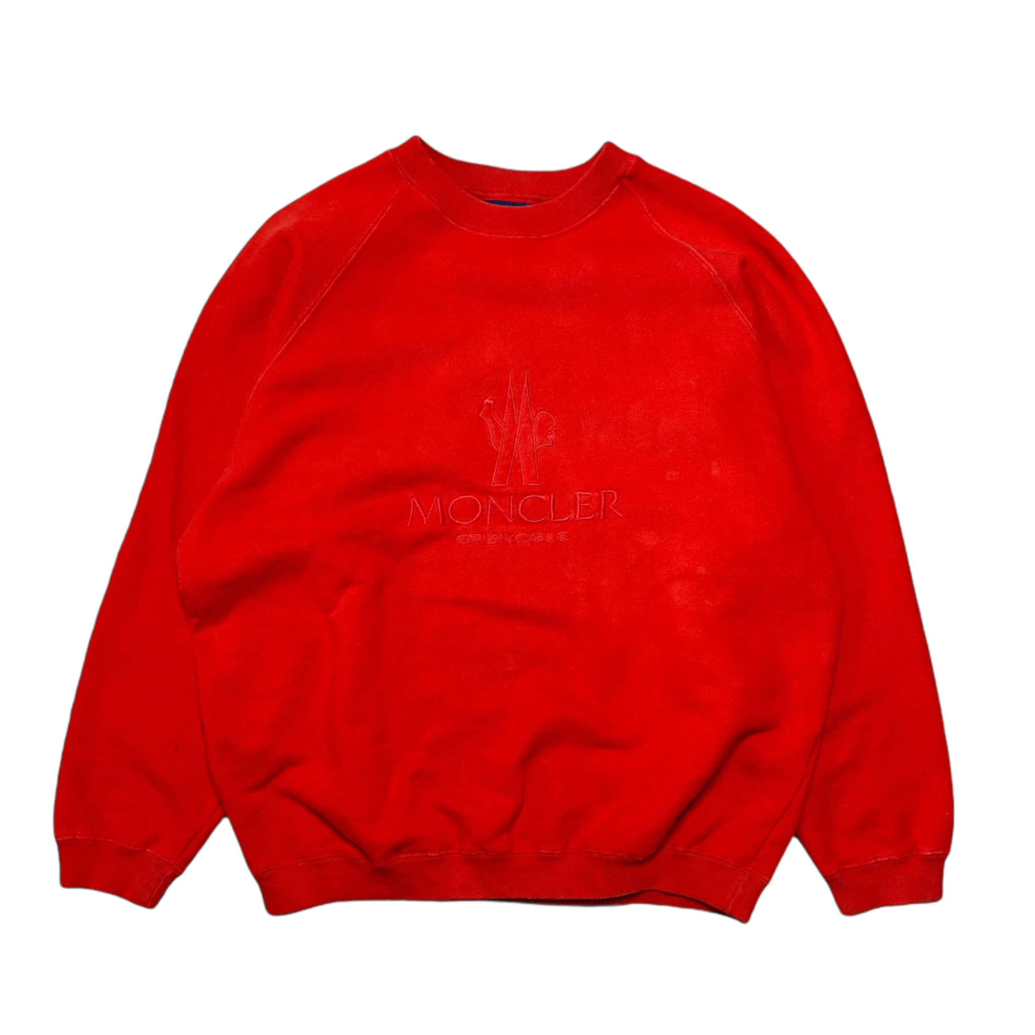 Red moncler store sweatshirt