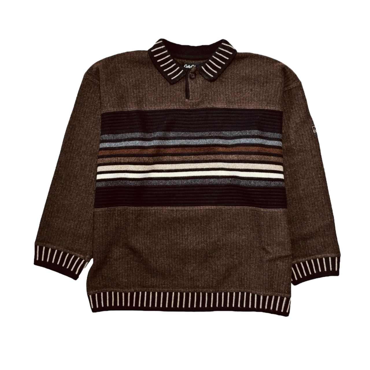Carlo Colucci, Brown Knit Polo (L)