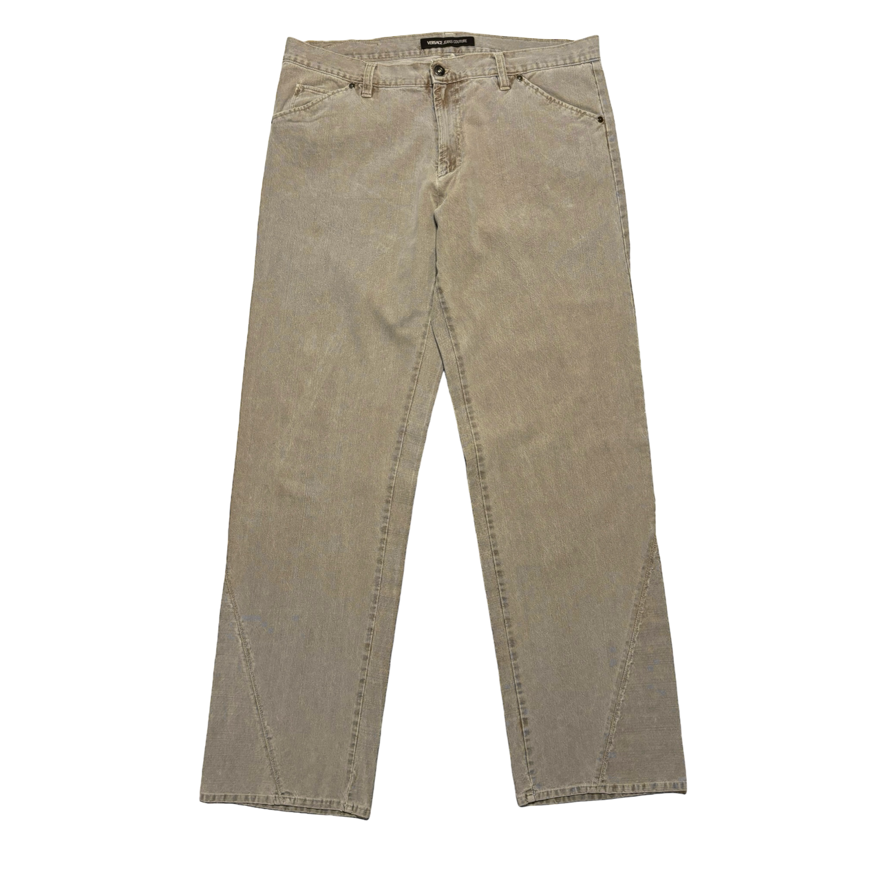 Versace Jeans Couture, Beige Straight Leg Jeans (38 x 36)