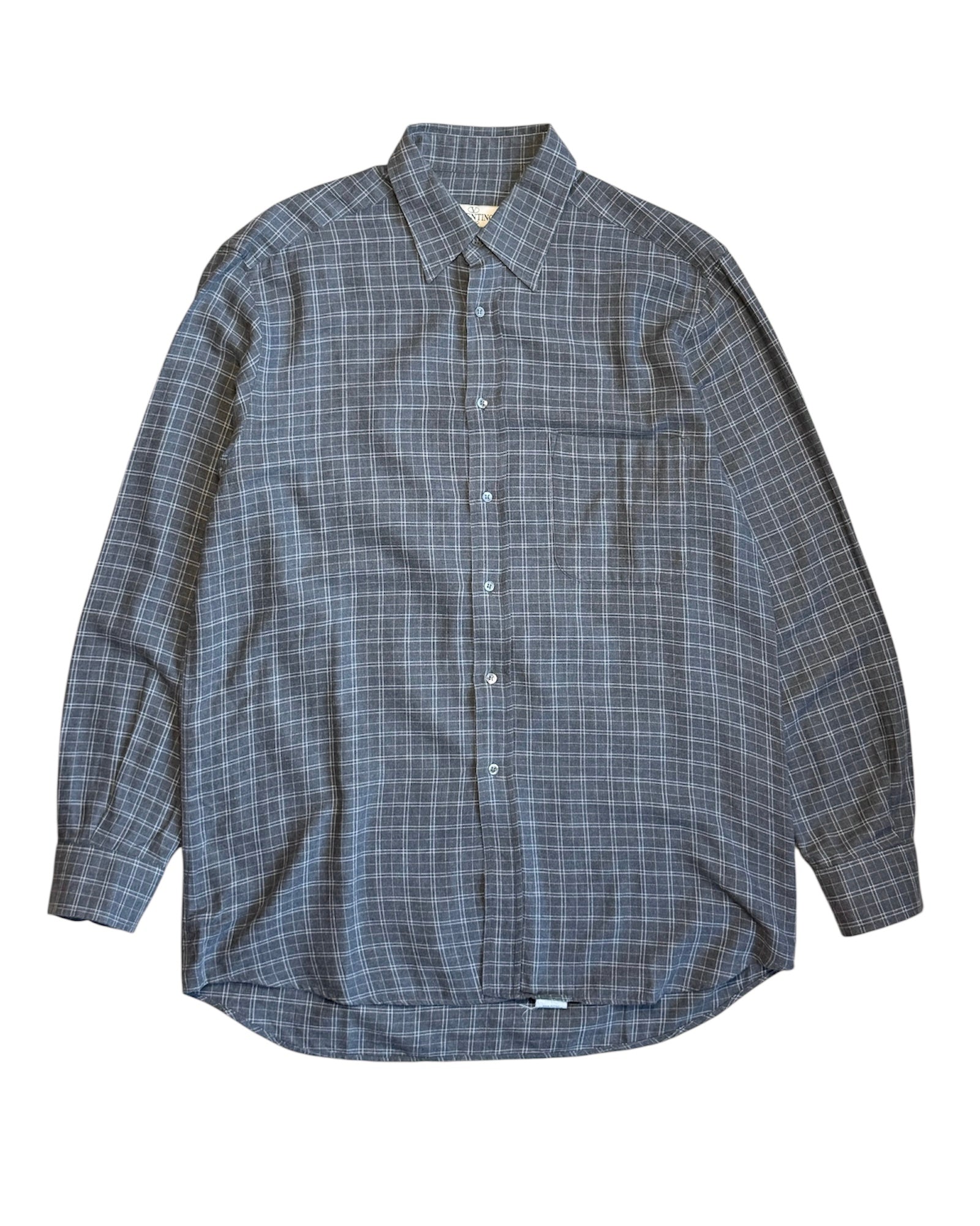 Vintage Valentino check flannel shirt – full front view