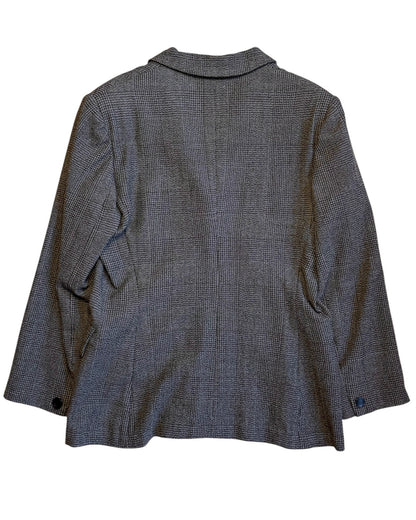 Back view of vintage Sportmax grey checked tailored jacket