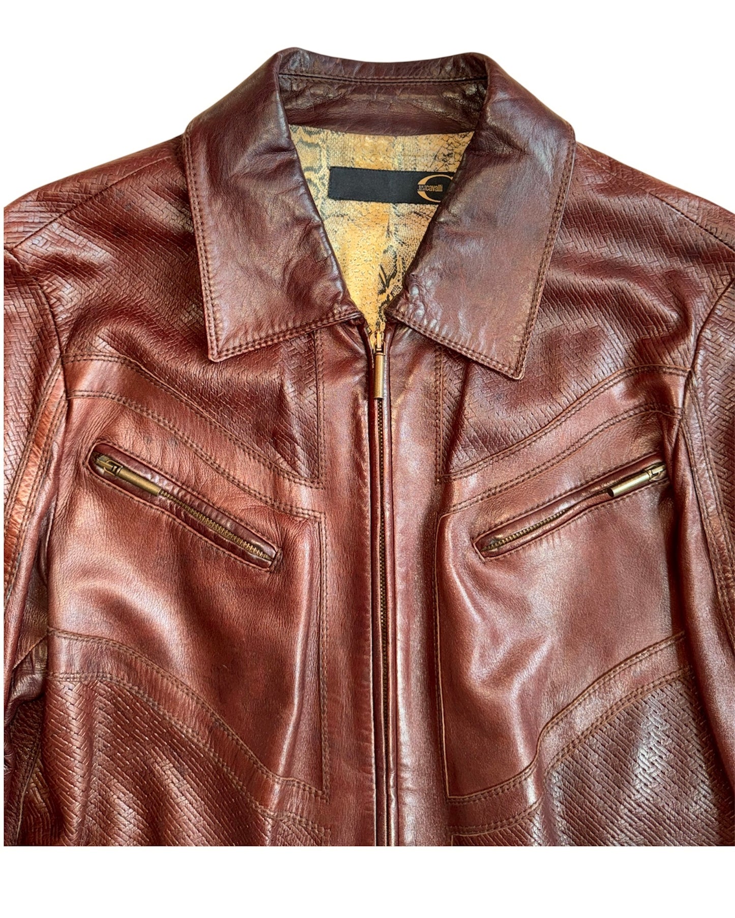 Just Cavalli Y2K Leather Jacket