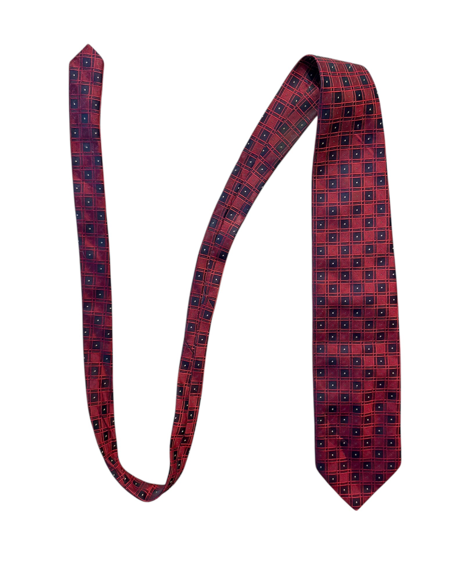 Roccobarocco Red patterned tie on a white background