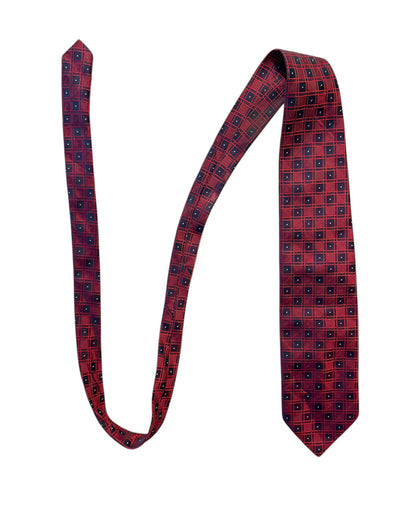 Roccobarocco Red patterned tie on a white background