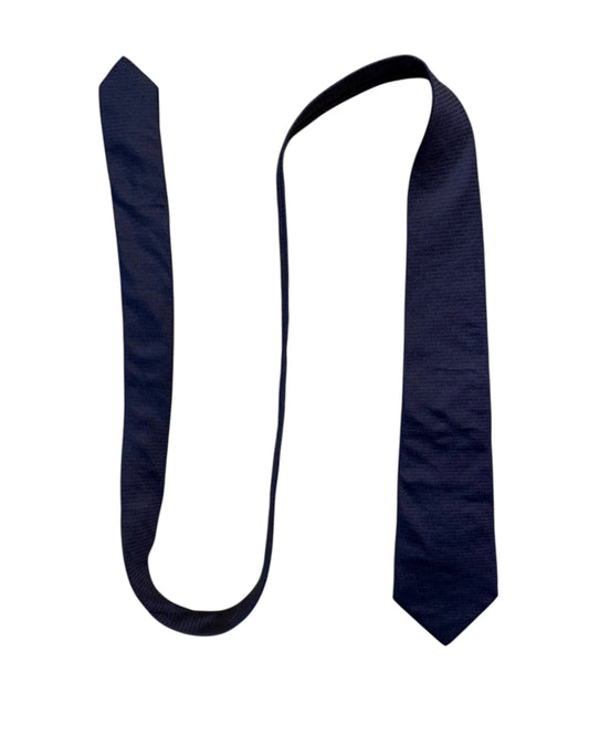 Navy Logo Jacquard Silk Necktie