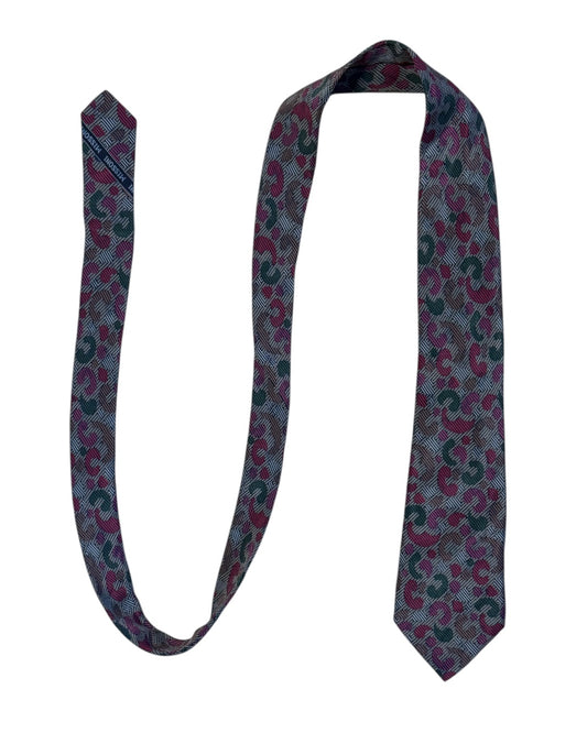 Geometric Pattern Silk Necktie