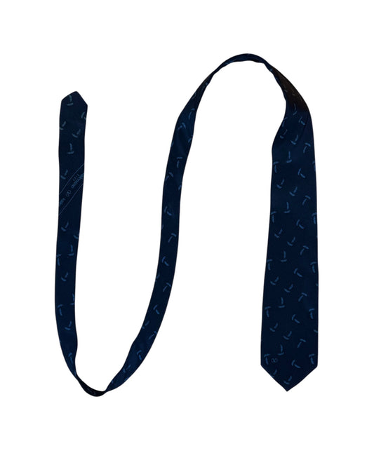 Navy Micro Motif Necktie