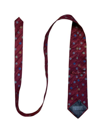Rive Gauche Polka Dot Silk Necktie
