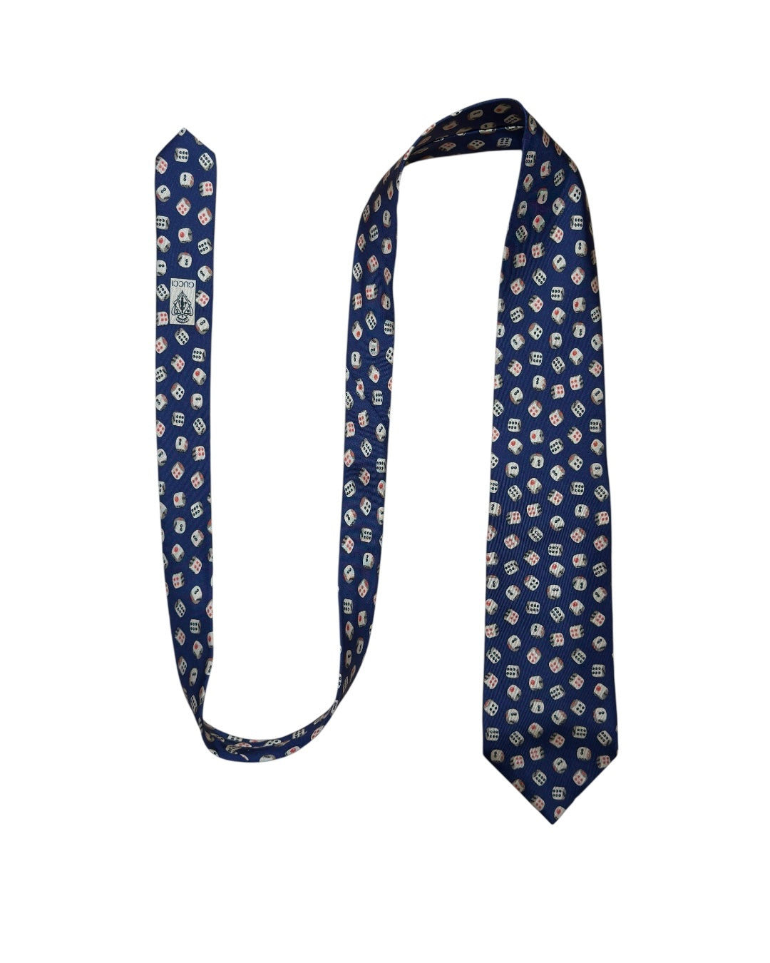 Dice Print Silk Necktie