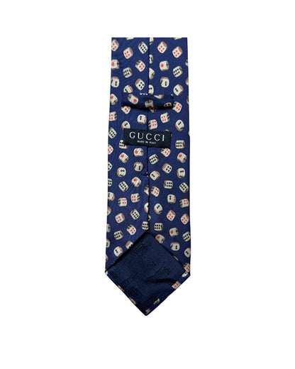 Dice Print Silk Necktie