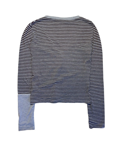 Striped Cotton Long-Sleeve Top (M)