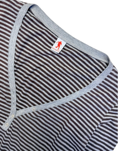 Striped Cotton Long-Sleeve Top (M)