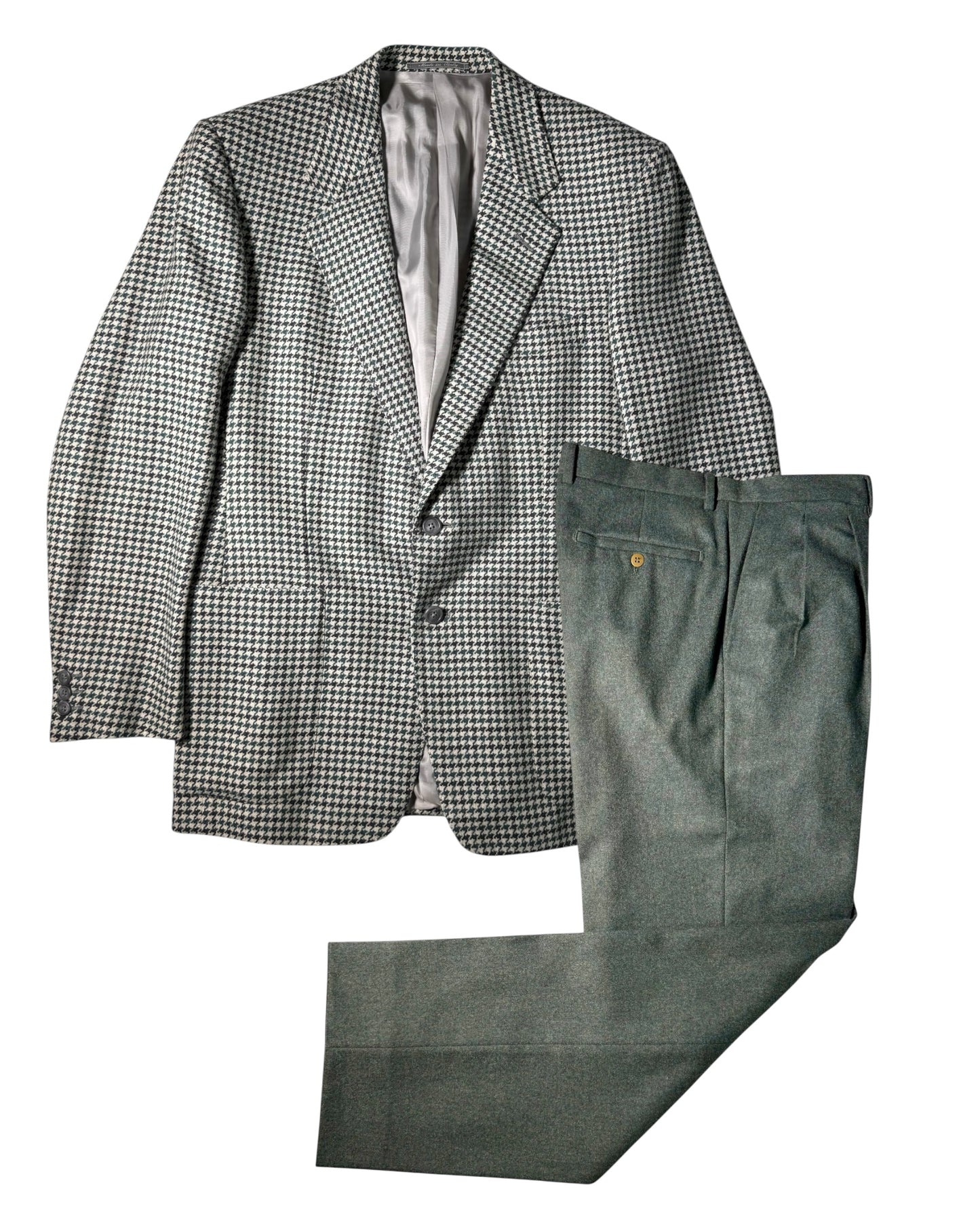 Houndstooth Wool Suit (50)