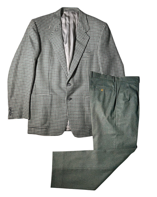Houndstooth Wool Suit (50)